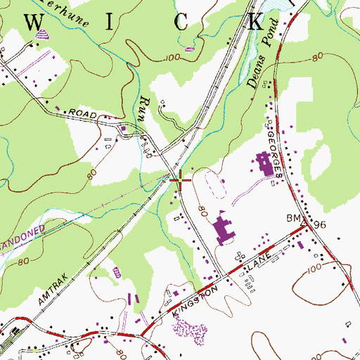 Topographic Map of Terhune Run, NJ