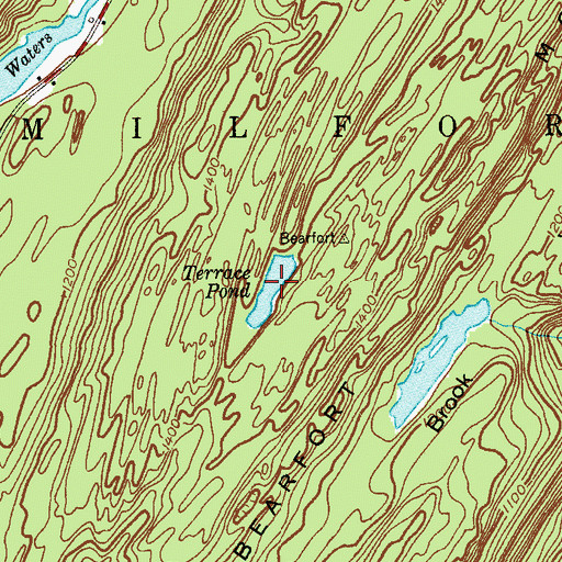 Topographic Map of Terrace Pond, NJ