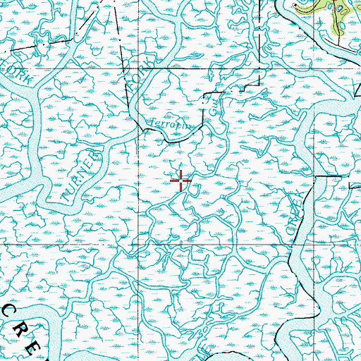 Topographic Map of Terrapin Gut, NJ