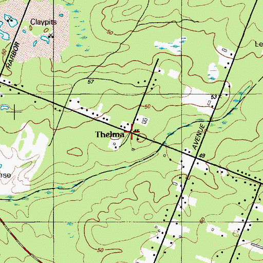 Topographic Map of Thelma, NJ