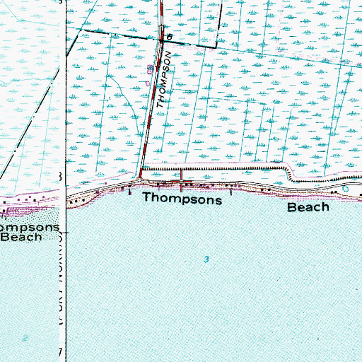 Topographic Map of Thompsons Beach, NJ