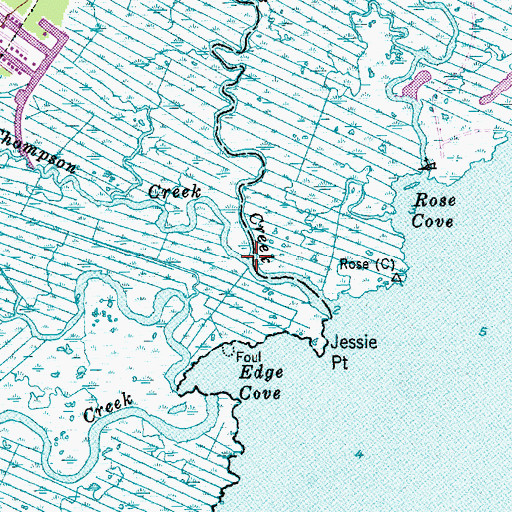 Topographic Map of Thompson Creek, NJ