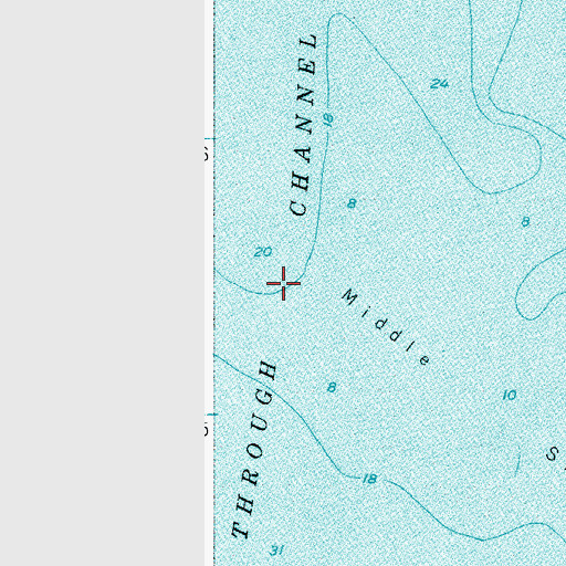 Topographic Map of Through Channel, NJ