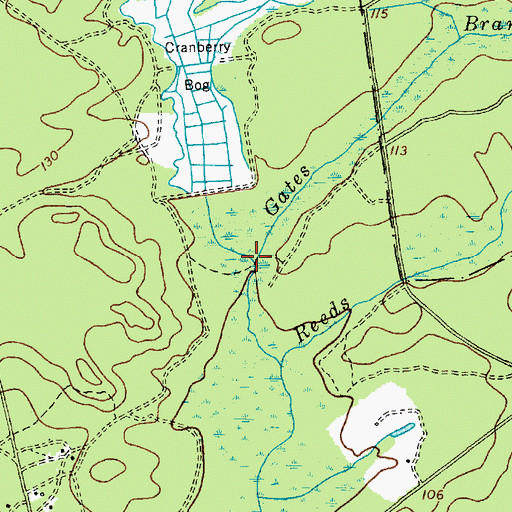 Topographic Map of Tibbs Branch, NJ