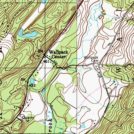 Topographic Map of Tillman Brook, NJ