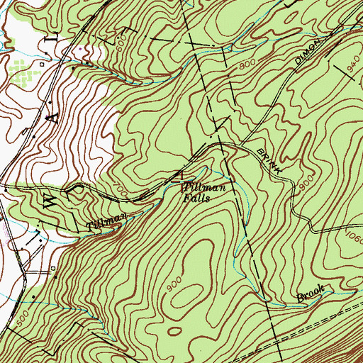 Topographic Map of Tillman Falls, NJ