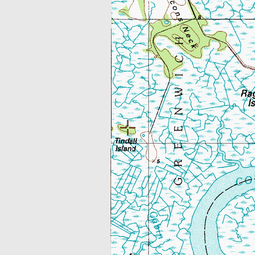 Topographic Map of Tindall Island, NJ