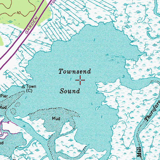 Topographic Map of Townsend Sound, NJ