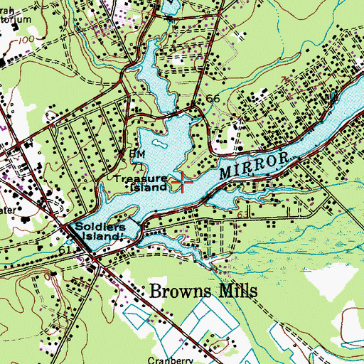 Topographic Map of Treasure Island, NJ