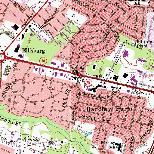Topographic Map of Trinity Church, NJ