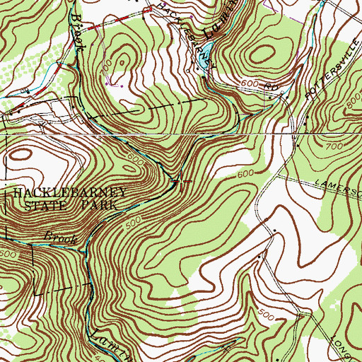 Topographic Map of Trout Brook, NJ