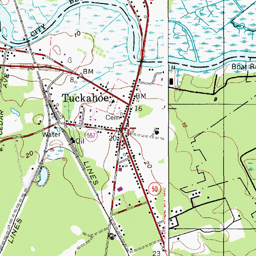 Topographic Map of Tuckahoe, NJ