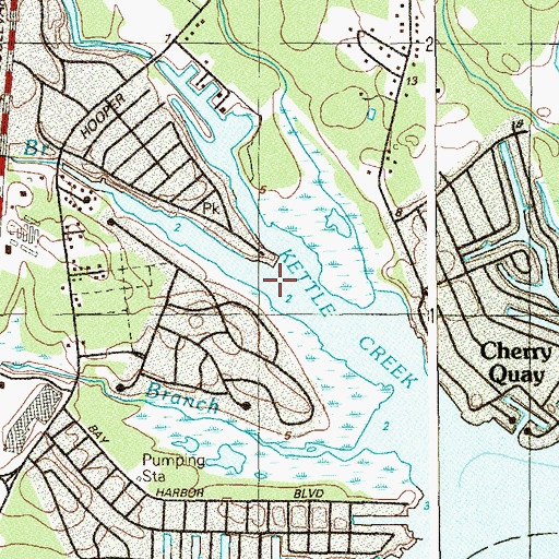 Topographic Map of Tunes Branch, NJ