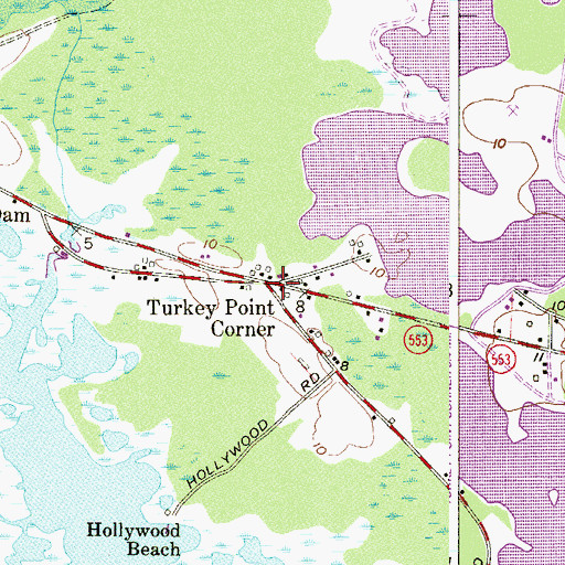 Topographic Map of Turkey Point Corner, NJ