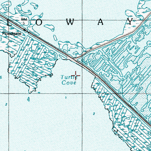 Topographic Map of Turtle Cove, NJ