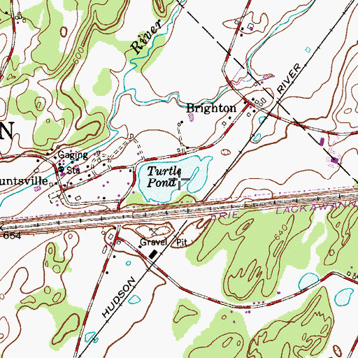 Topographic Map of Turtle Pond, NJ