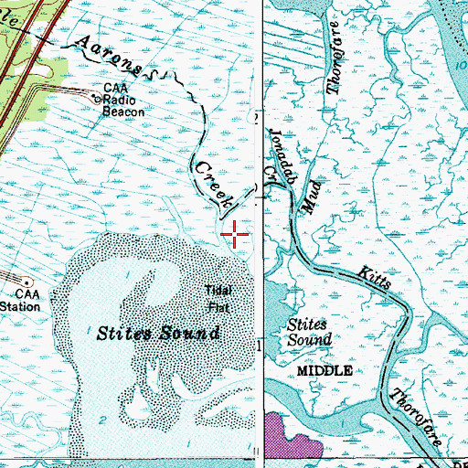 Topographic Map of Uncle Aarons Creek, NJ