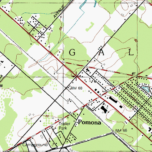 Topographic Map of Union Church, NJ