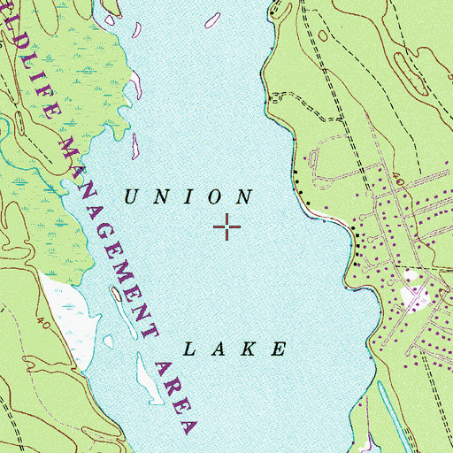 Topographic Map of Union Lake, NJ