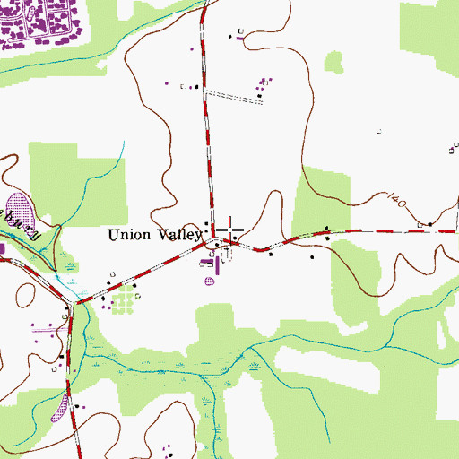 Topographic Map of Union Valley, NJ