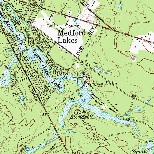 Topographic Map of Upper Aetna Lake, NJ