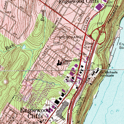 Topographic Map of Upper Cliff Elementary School, NJ