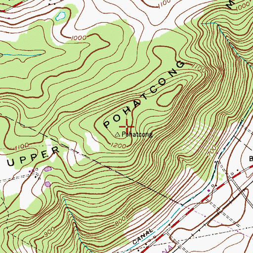 Topographic Map of Upper Pohatcong Mountain, NJ