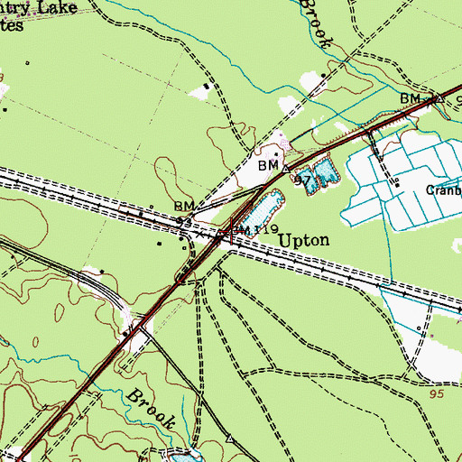 Topographic Map of Upton, NJ