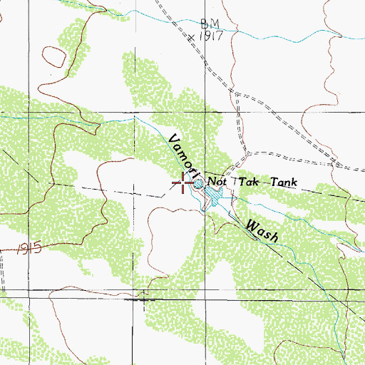 Topographic Map of Not Tak Tank, AZ