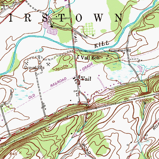 Topographic Map of Vail, NJ