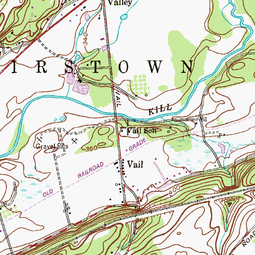 Topographic Map of Vail School, NJ