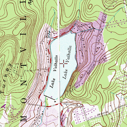 Topographic Map of Lake Valhalla, NJ