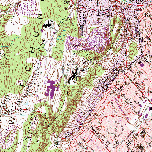 Topographic Map of Valley View Sanatorium, NJ