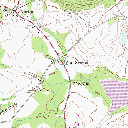 Topographic Map of Van Syckel, NJ