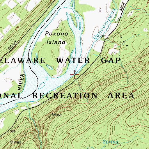 Topographic Map of Vancampens Brook, NJ