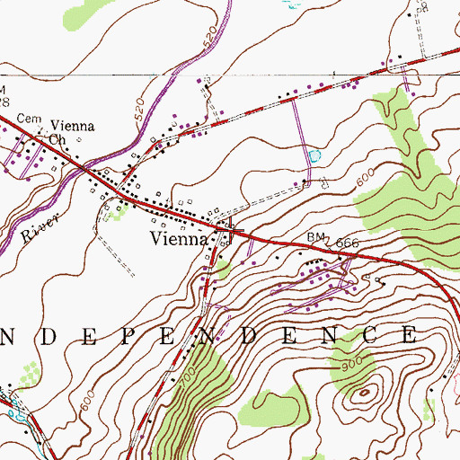 Topographic Map of Vienna, NJ