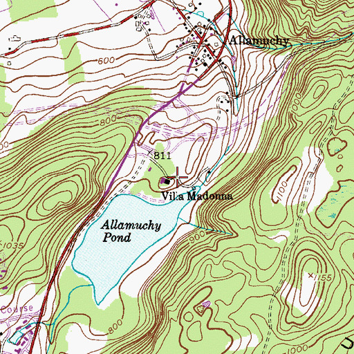 Topographic Map of Villa Madonna, NJ