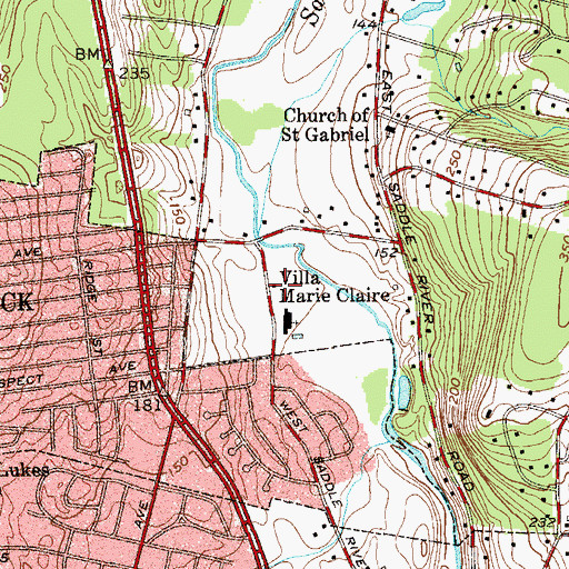 Topographic Map of Villa Marie Claire, NJ