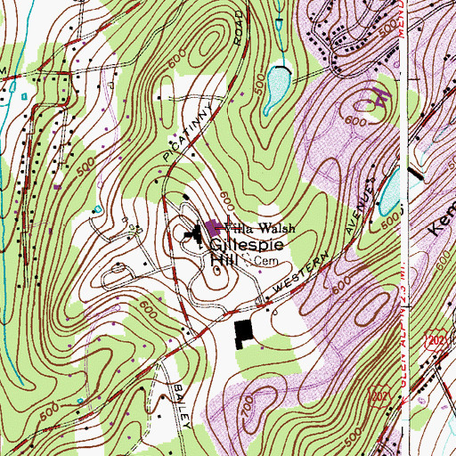 Topographic Map of Villa Walsh, NJ