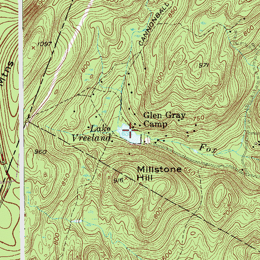 Topographic Map of Lake Vreeland, NJ