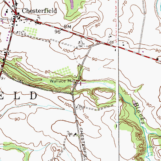 Topographic Map of Wallace Mill, NJ