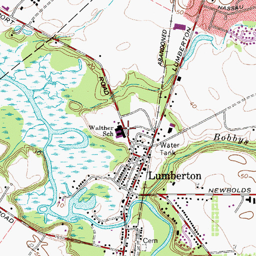 Topographic Map of Florence L Walther Elementary School, NJ