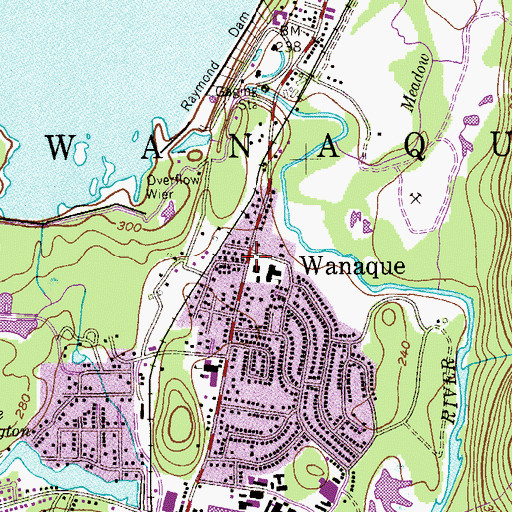 Topographic Map of Wanaque, NJ