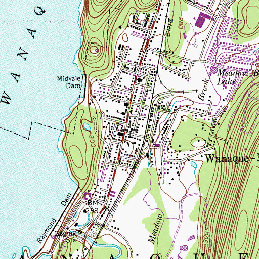 Topographic Map of Wanaque-Midvale, NJ