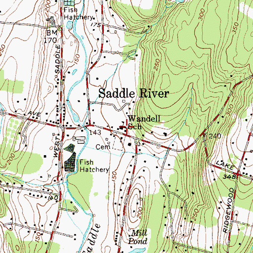 Topographic Map of Wandell Elementary School, NJ