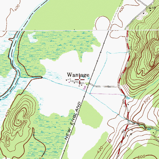 Topographic Map of Wantage, NJ