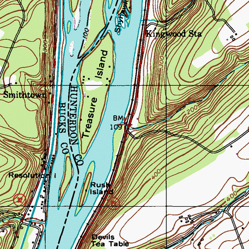 Topographic Map of Warford Creek, NJ