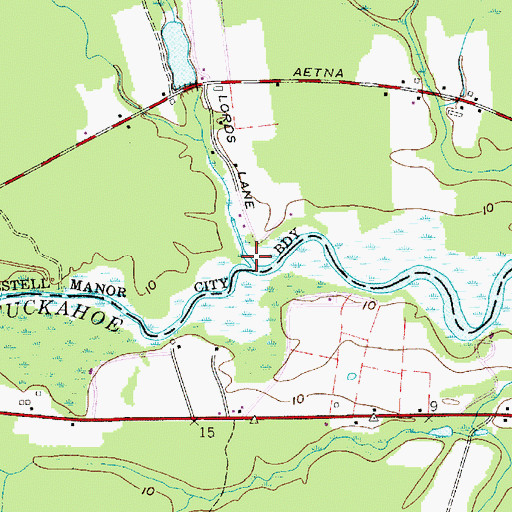 Topographic Map of Warners Mill Stream, NJ