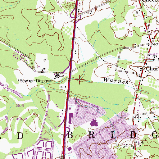 Topographic Map of Warnes Brook, NJ