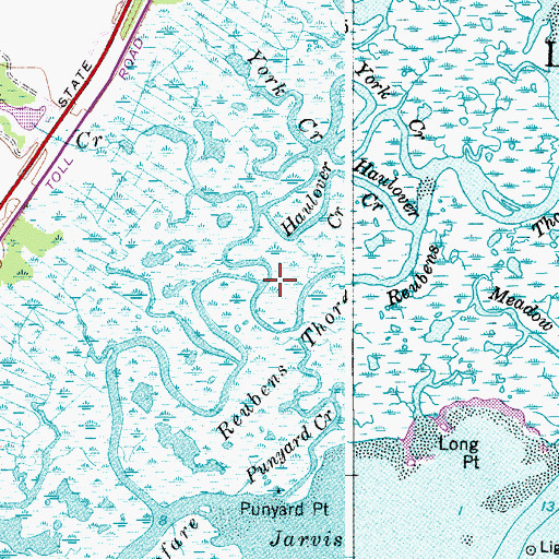 Topographic Map of Warren Creek, NJ